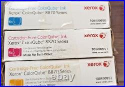 Xerox Colorcube 8870 8880 Cym 6 Packs Oem Sealed Boxes Total 18 Sticks New