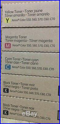 Xerox Genuine Toners and Drums. 550 560 580 C60 C70. 5 Toners and 4 Drums