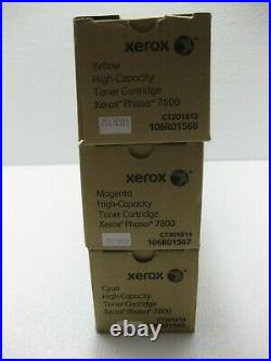 Xerox Virgin EMPTY Phaser 7800 Toner Cartridges EMPTY CARTRIDGES